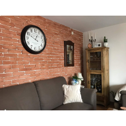 Okładzina gipsowa brązowa w salonie