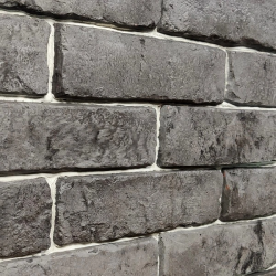 Cegła dekoracyjna grafit mocny przepalony, wzornik. płytki gipsowe od Petraart.