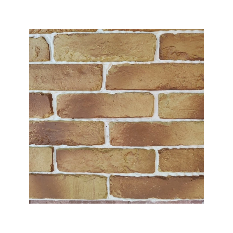 Orientalna zmiana wzornik kolorów od Petraart. Płytki ceglane w kolorze ciemno beżowym cieniowane kolorem czekoladowym.