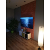 Cegła dekoracyjna w salonie telewizyjnym. Ułożenie częściowe.