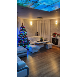 Kamień gipsowy celtycki widok ułożonej ściany w salonie.