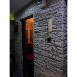 Mglisty poranek (Szary) Kamień dekoracyjny na ścianie w przedpokoju.