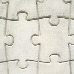 Puzzle gipsowe białe