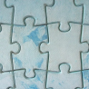 Puzzle gipsowe błękitne