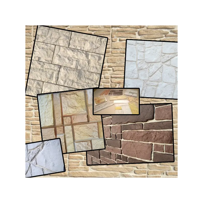 Wzornik kamieni płytek gipsowych, dekoracyjnych od Firmy Petraart.