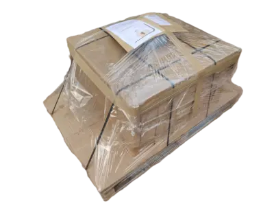 Zdjęcie euro palety z towarem gotowym do wysyłki.